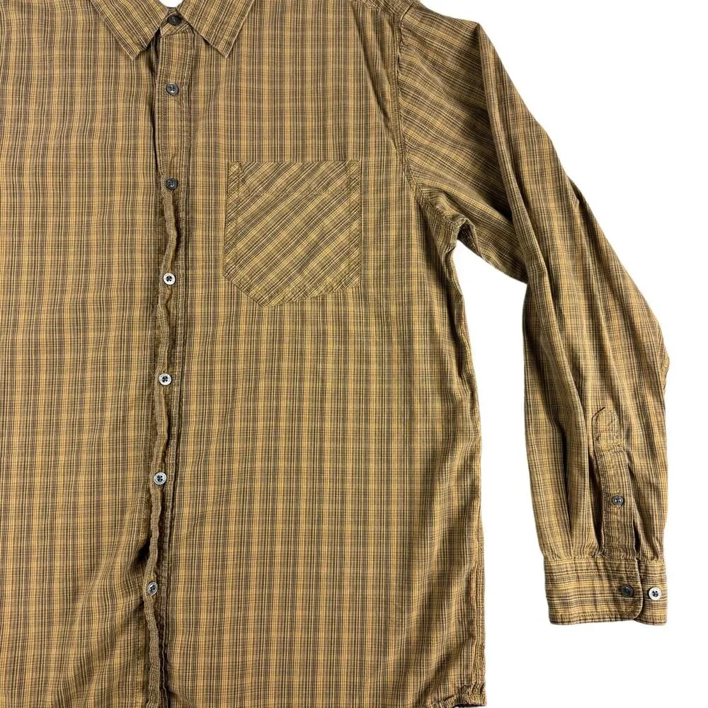 The North Face Shirt Mens Extra Large Brown Button Up Long Sleeve Outdoor Casual